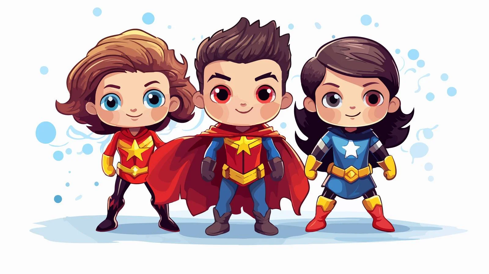 Kids Superhero Cartoon Card Illustration — free download from Dotvec