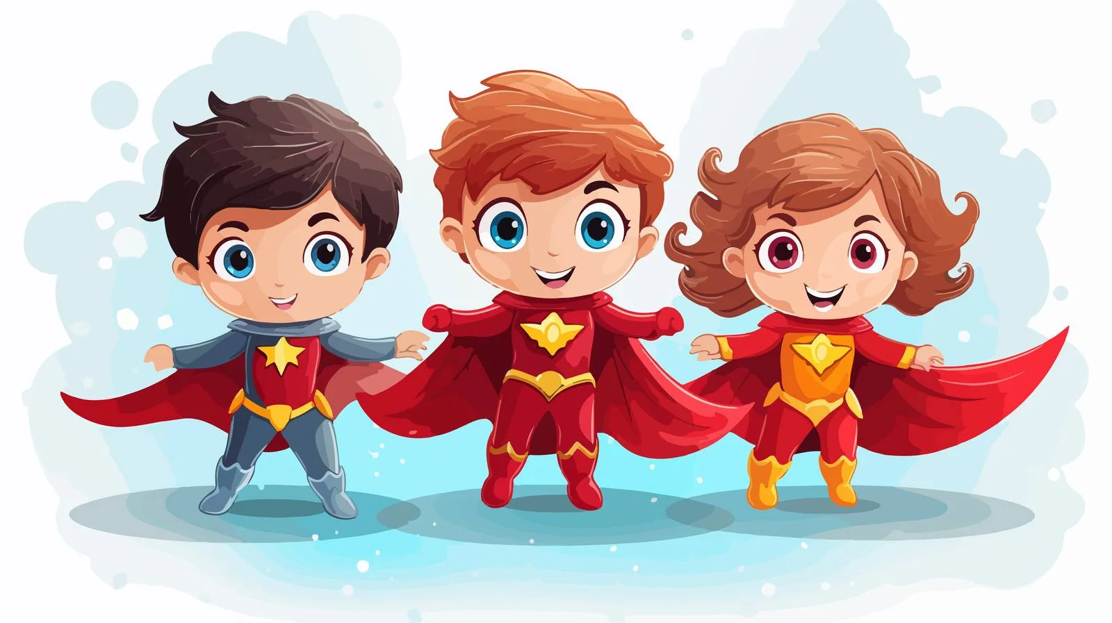Kids Superhero Card Cartoon Illustration — free download from Dotvec