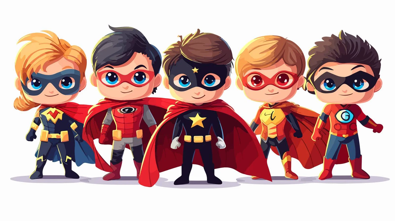 Kids Superhero Card Cartoon Illustration — free download from Dotvec