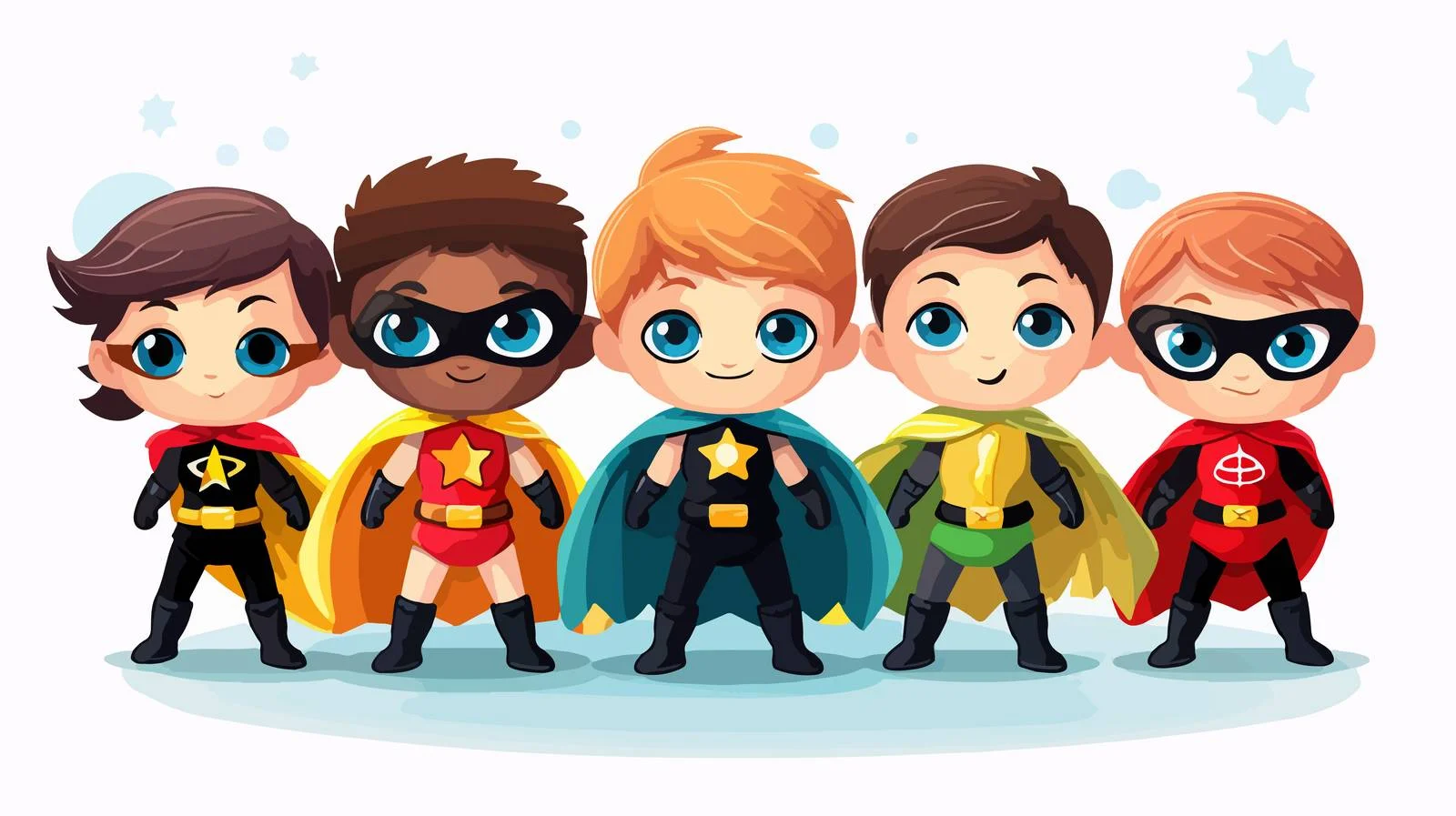 Kids Superhero Cartoon Card — free download from Dotvec