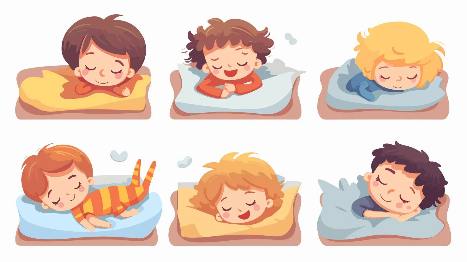 Children Nap Cartoon Illustration — free download from Dotvec
