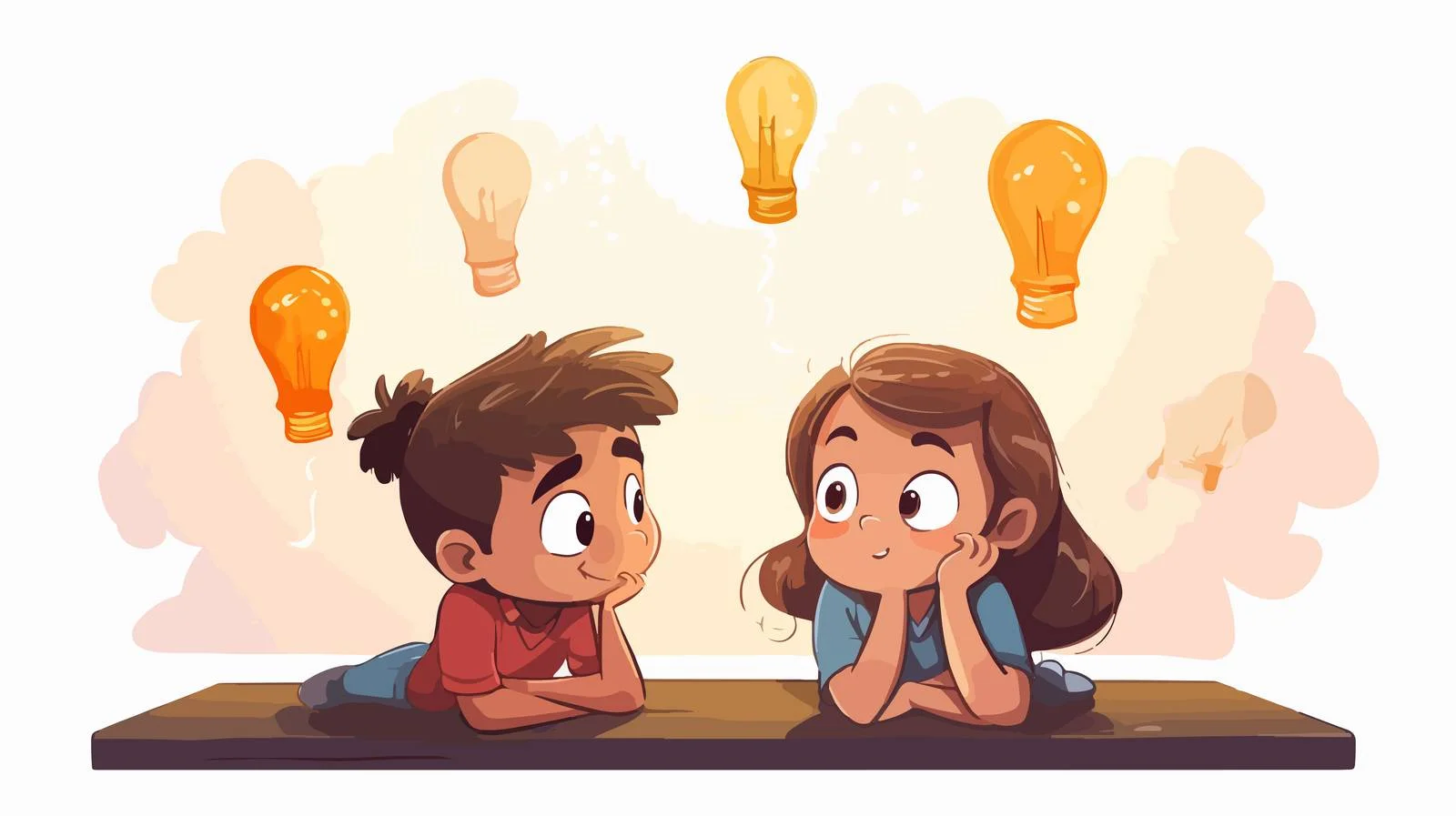 Creative Thinking Kids Illustration — free download from Dotvec