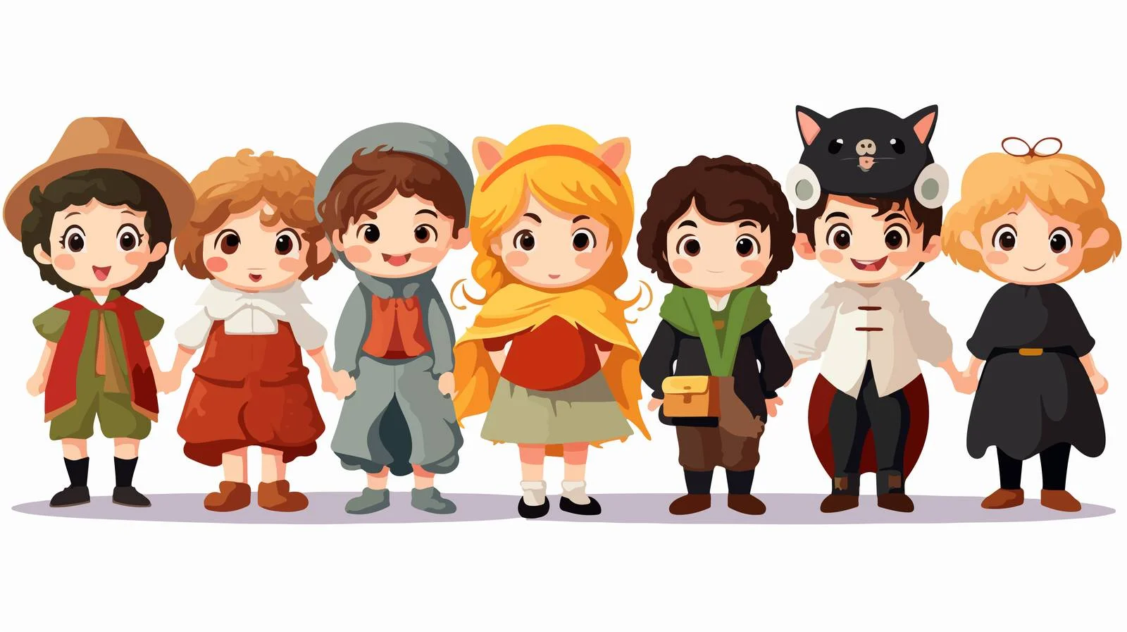 Kids Costume Cartoon Vector Illustration — free download from Dotvec