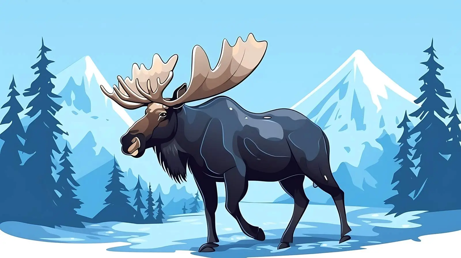 Cartoon Killer Whale Icon on Blue — free download from Dotvec