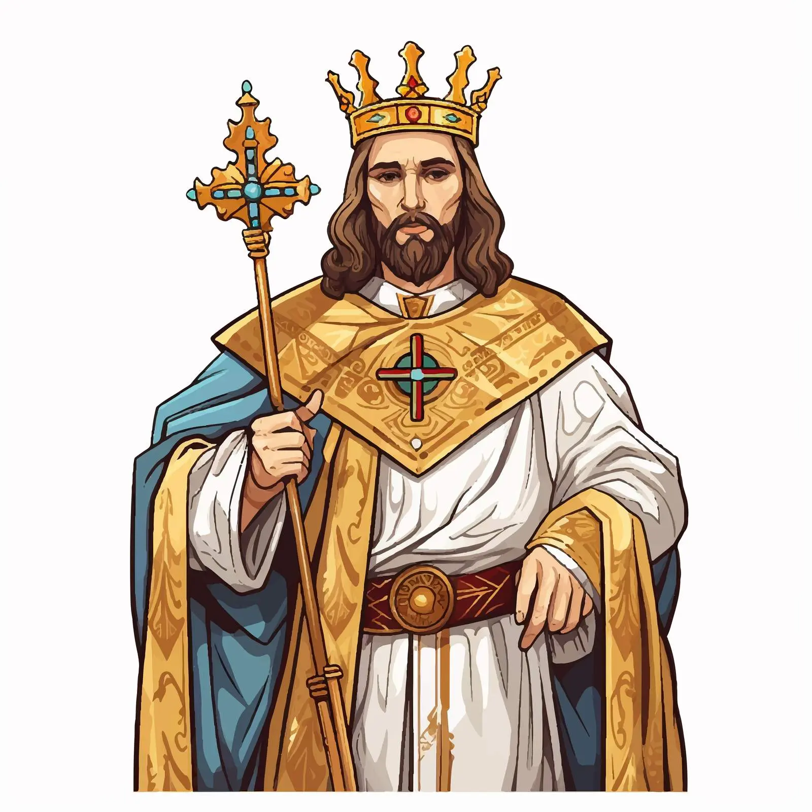 Byzantine Christian Illustration of King of Glory — free download from Dotvec
