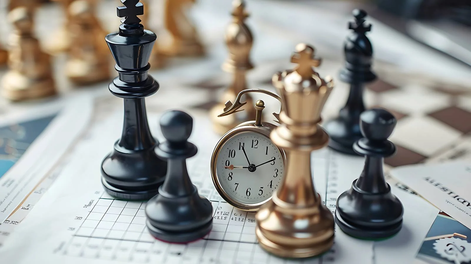 Chess Kings and Alarm Clocks Composition — free download from Dotvec