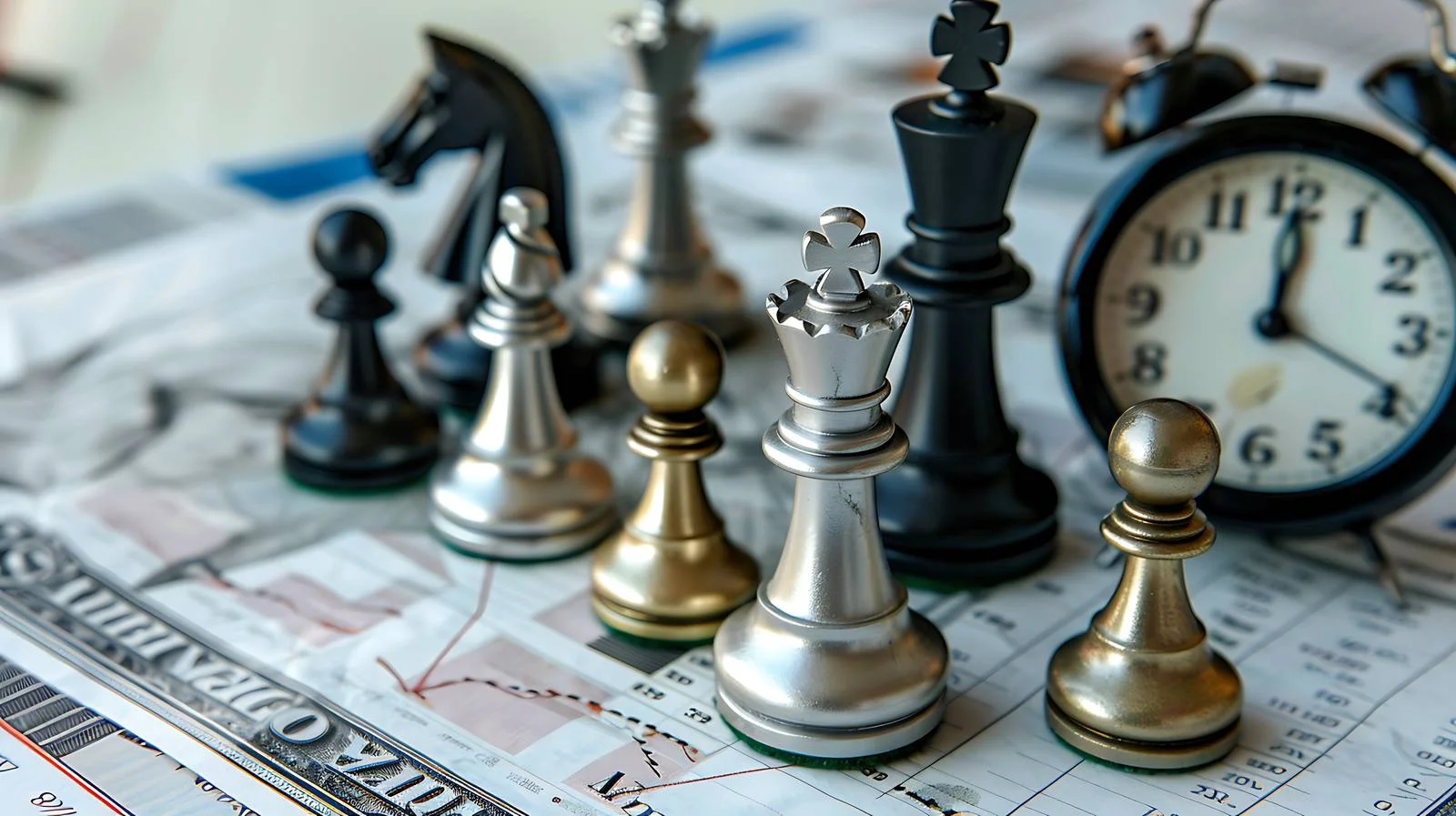 Chess Kings and Alarm Clocks Concept — free download from Dotvec