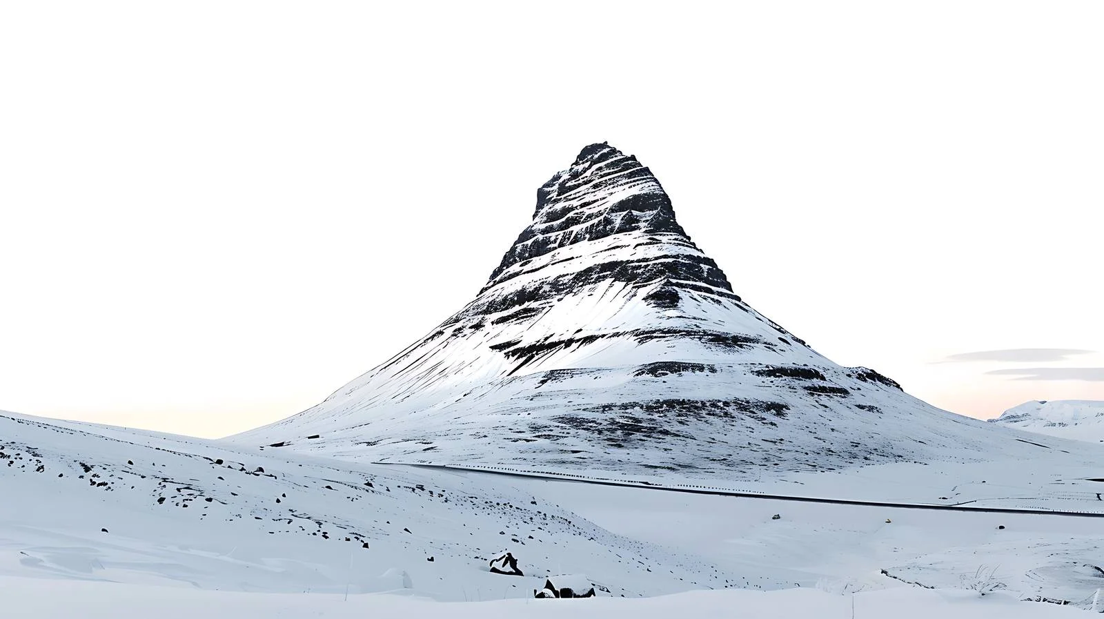 Majestic Kirkjufell Mountain Winter Sunset View — free download from Dotvec