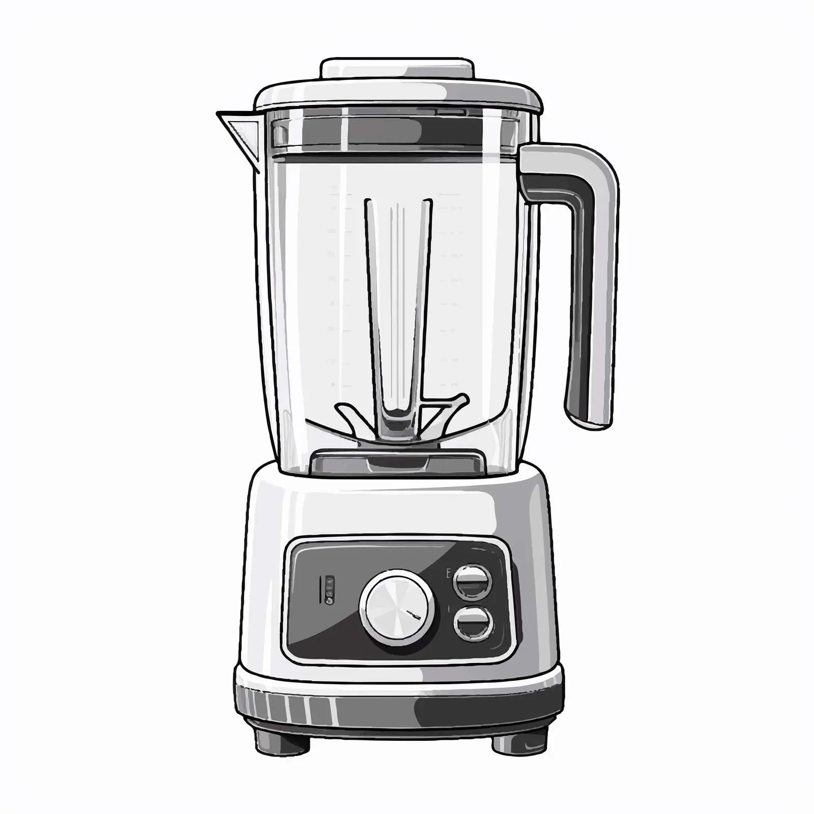 Vector Kitchen Blender Illustration on White Background — free download from Dotvec