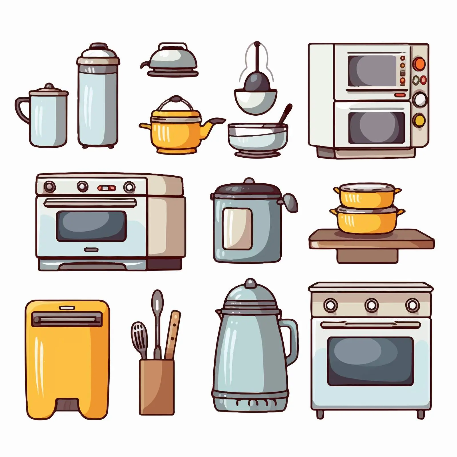 Cartoon Vector Kitchen Equipment Illustration – free culinary tool image from Dotvec