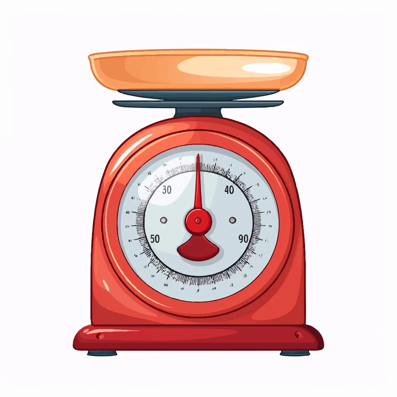 Kitchen Scales Vector Illustration on White Background – free vectored image image from Dotvec