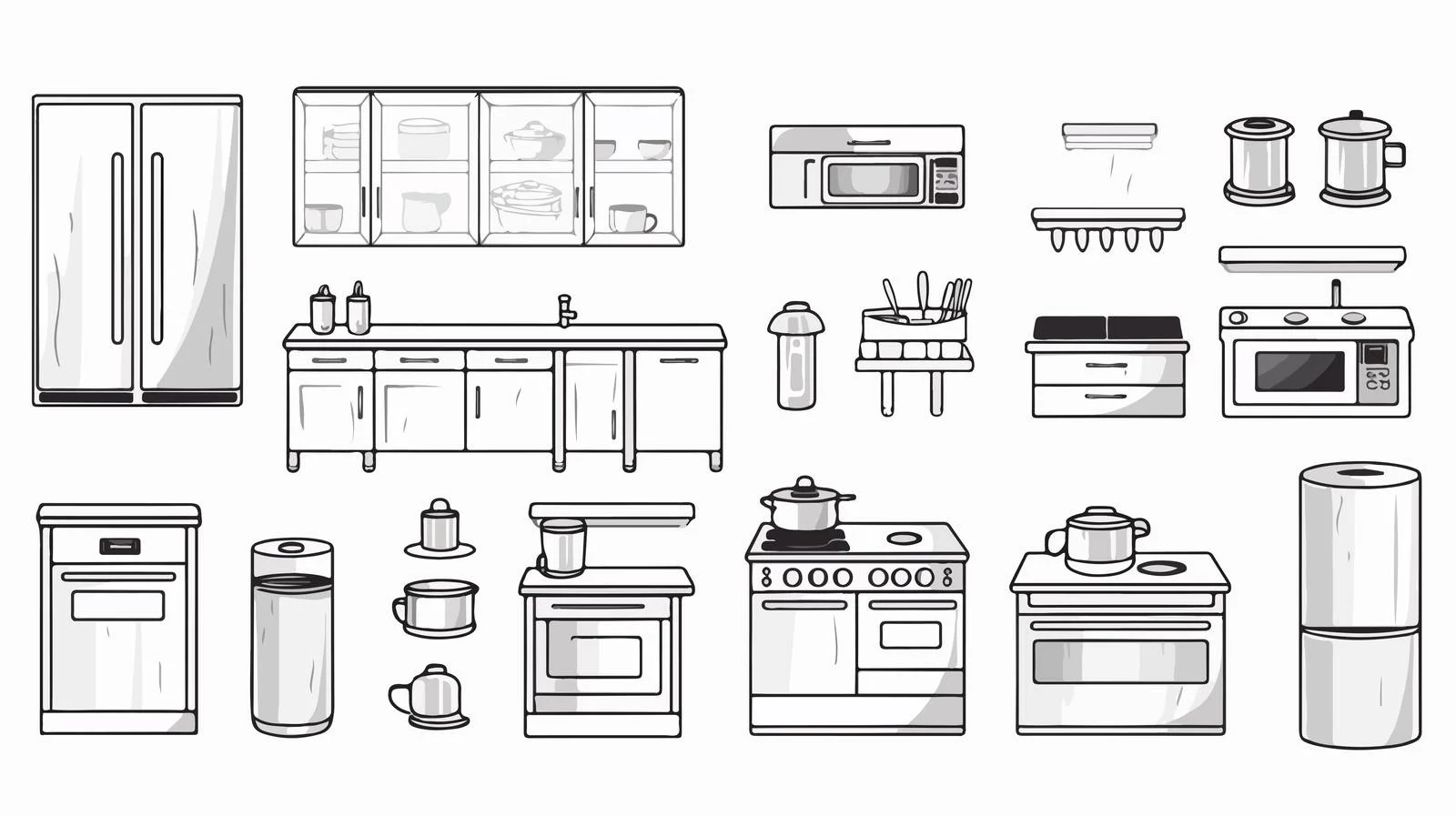 Contemporary Kitchen with Modern Household Furnishings — free download from Dotvec