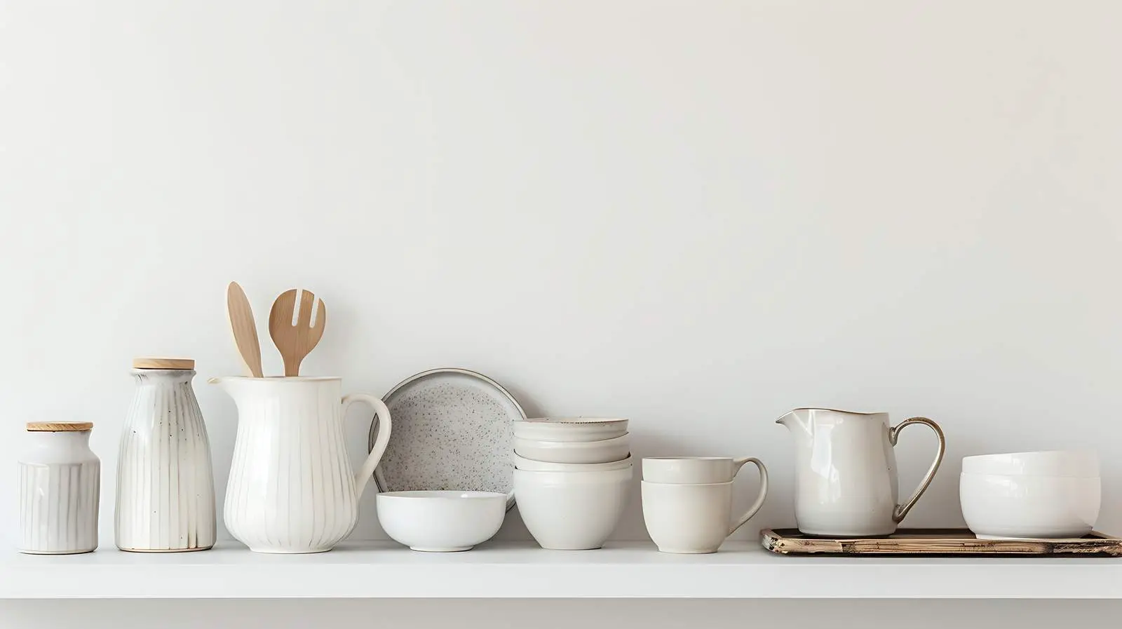 Ceramic Kitchenware Utensils on White Background — free download from Dotvec