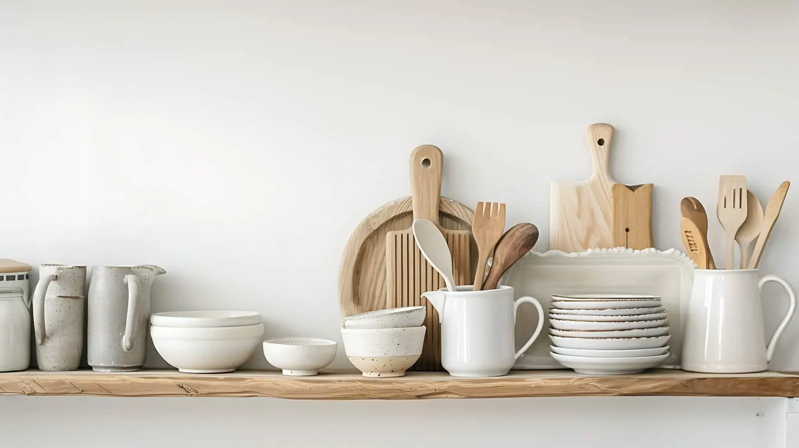 Ceramic Kitchen Utensils on White Background — free download from Dotvec