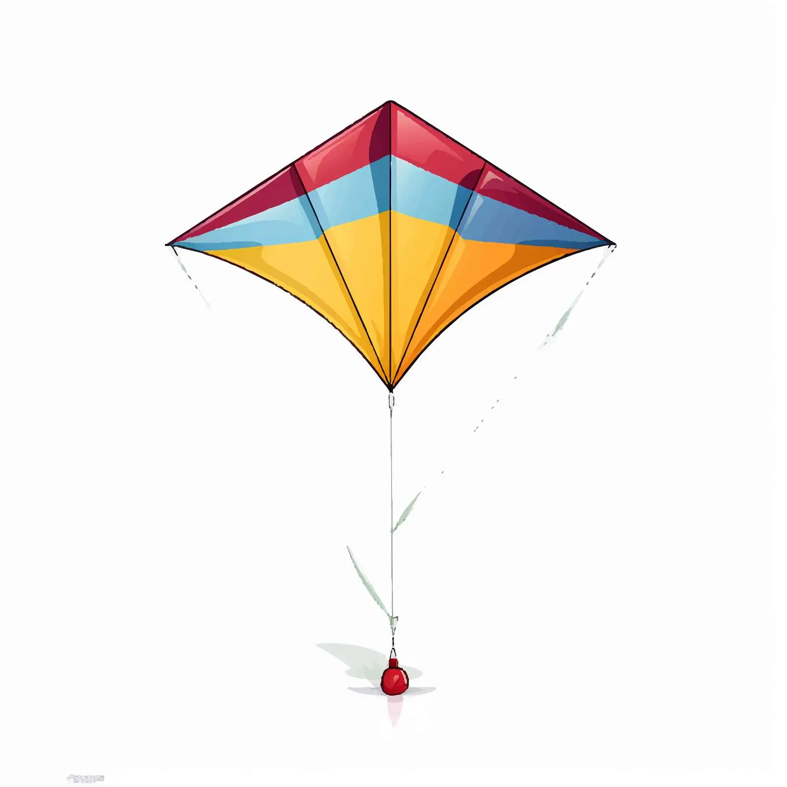 Colorful Kite Vector Illustration on White Background – free holiday activities image from Dotvec