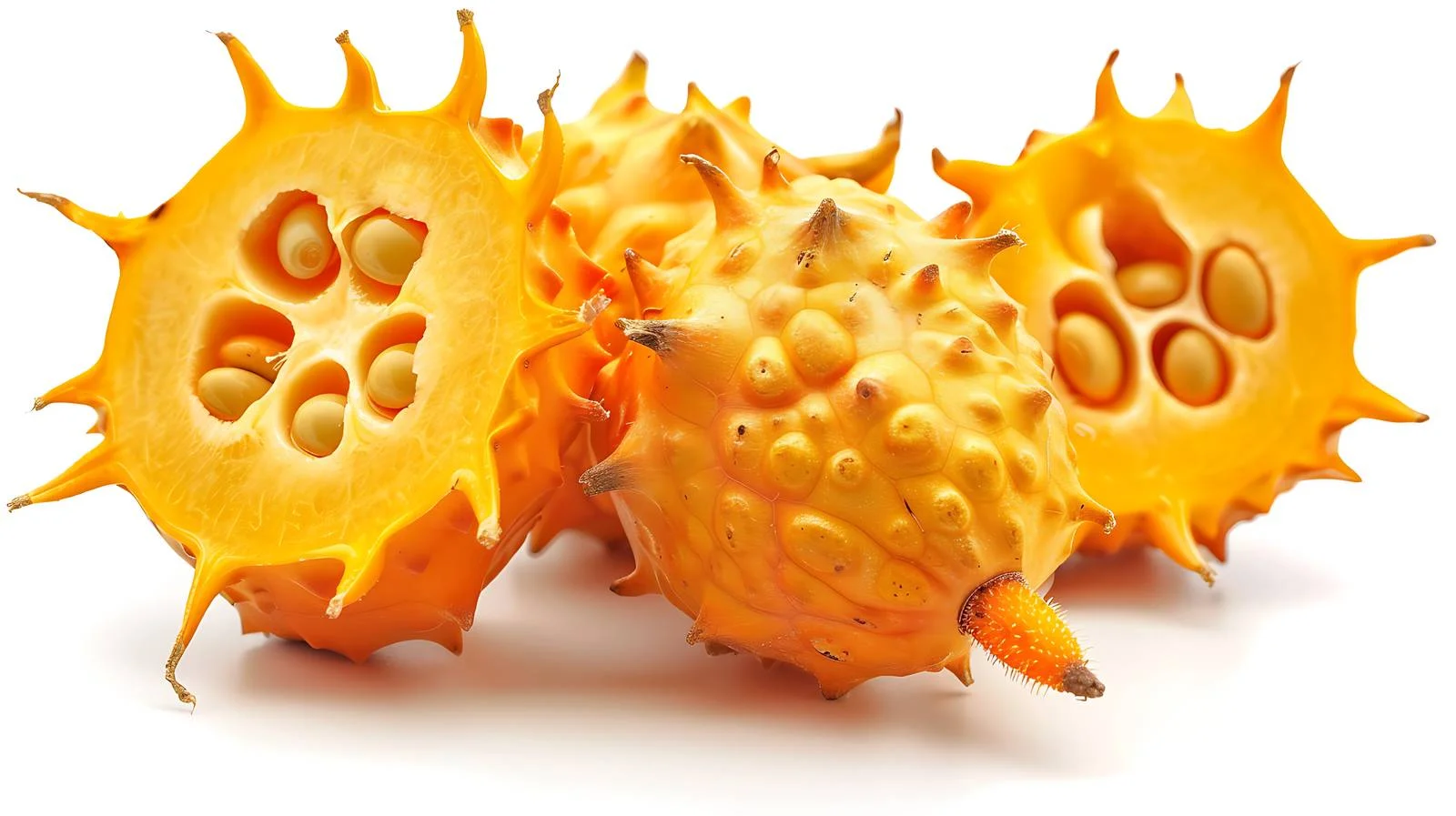 Exotic Horned Melon Isolated on White — free download from Dotvec