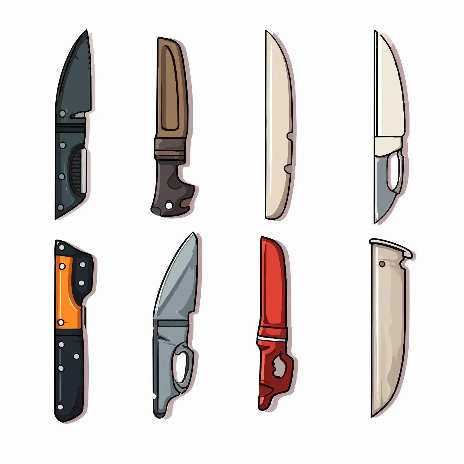 Knife Line Vector Illustration on White Background — free download from Dotvec