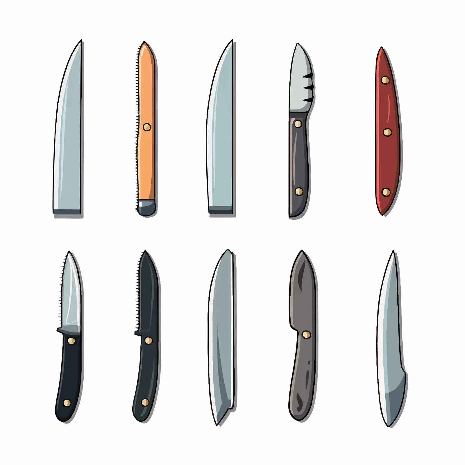 Knife Line Vector Illustration on White Background — free download from Dotvec
