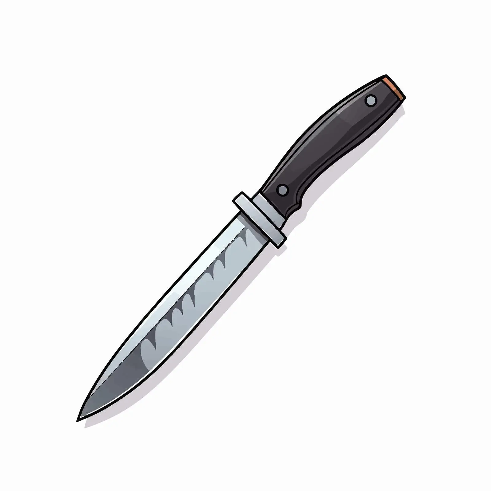 Knife Line Vector Illustration on White Background — free download from Dotvec