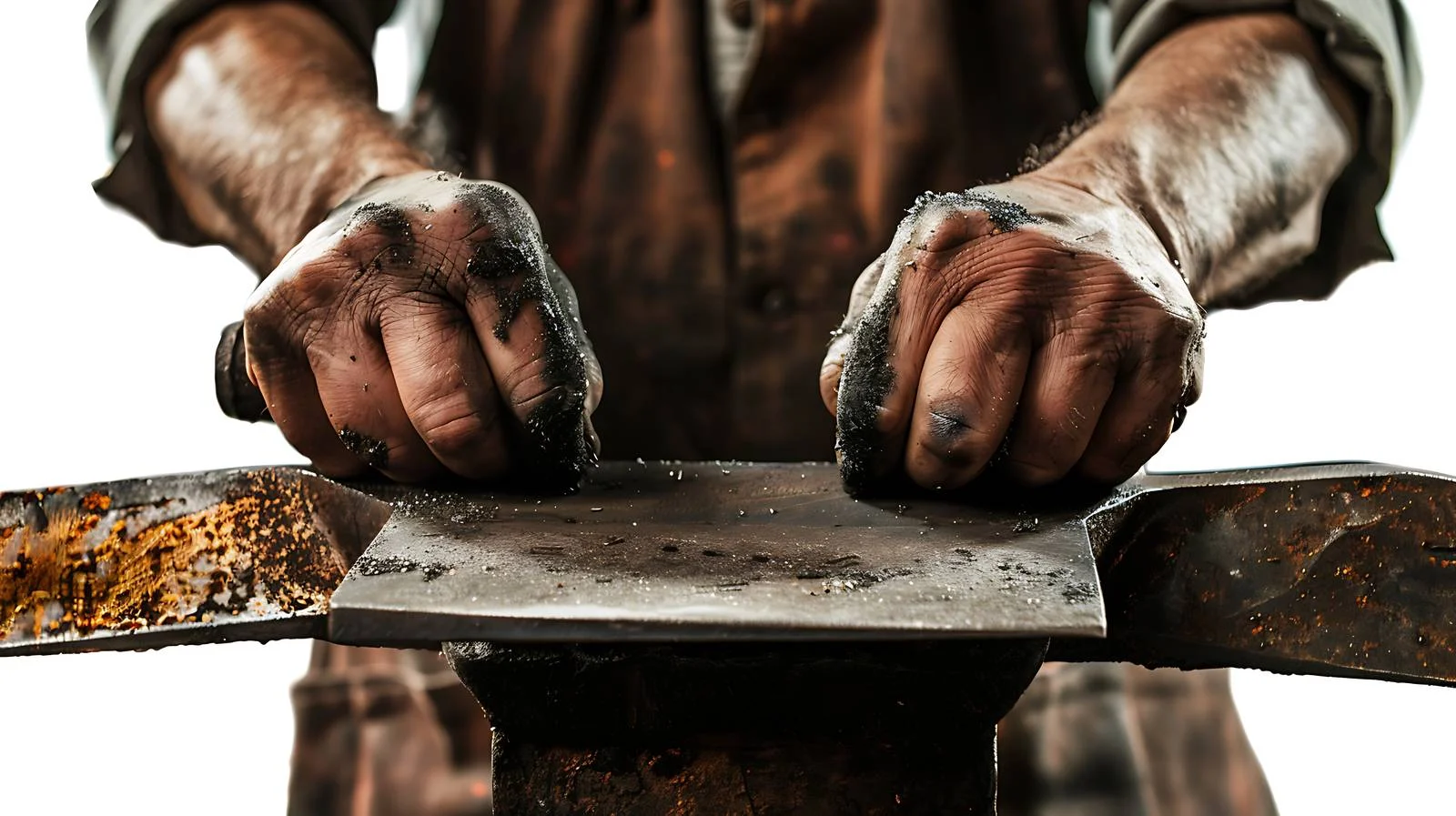 Artisan forging knife on anvil — free download from Dotvec