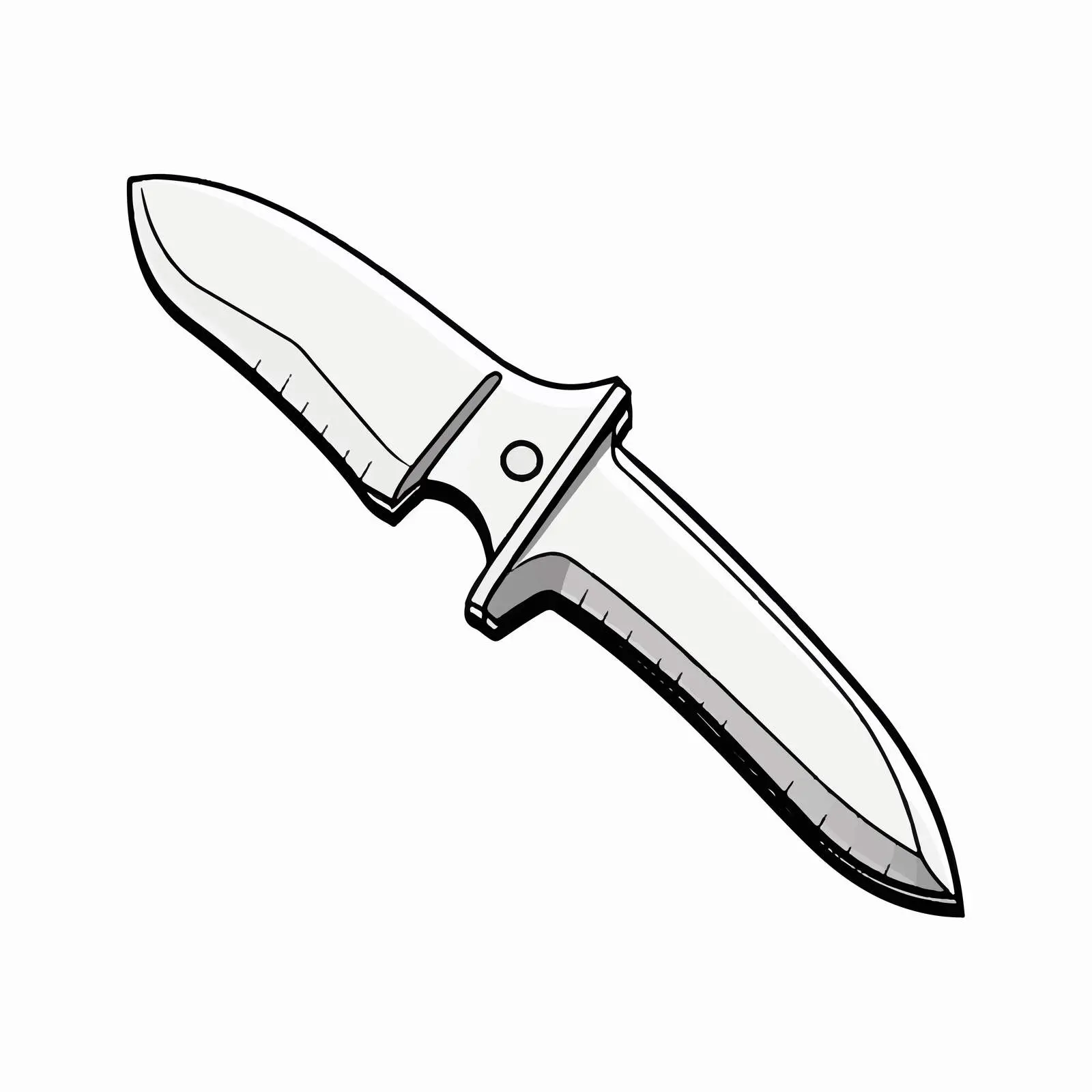 Knife Outline Vector Illustration on White Background – free knife design image from Dotvec
