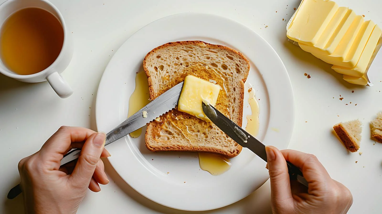 Spreading Butter on Toast Bread — free download from Dotvec