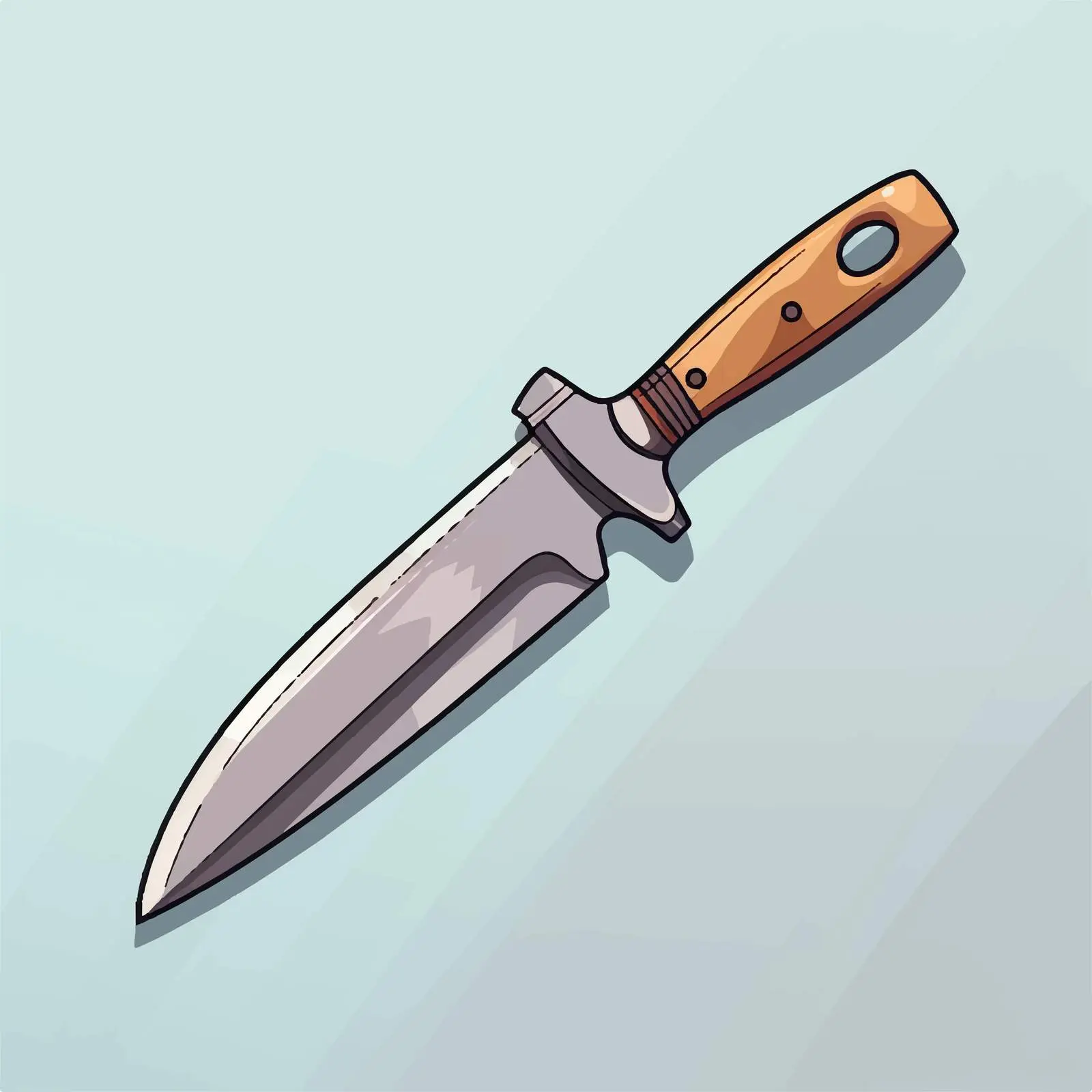 Top View Knife Vector Illustration on White Background — free download from Dotvec