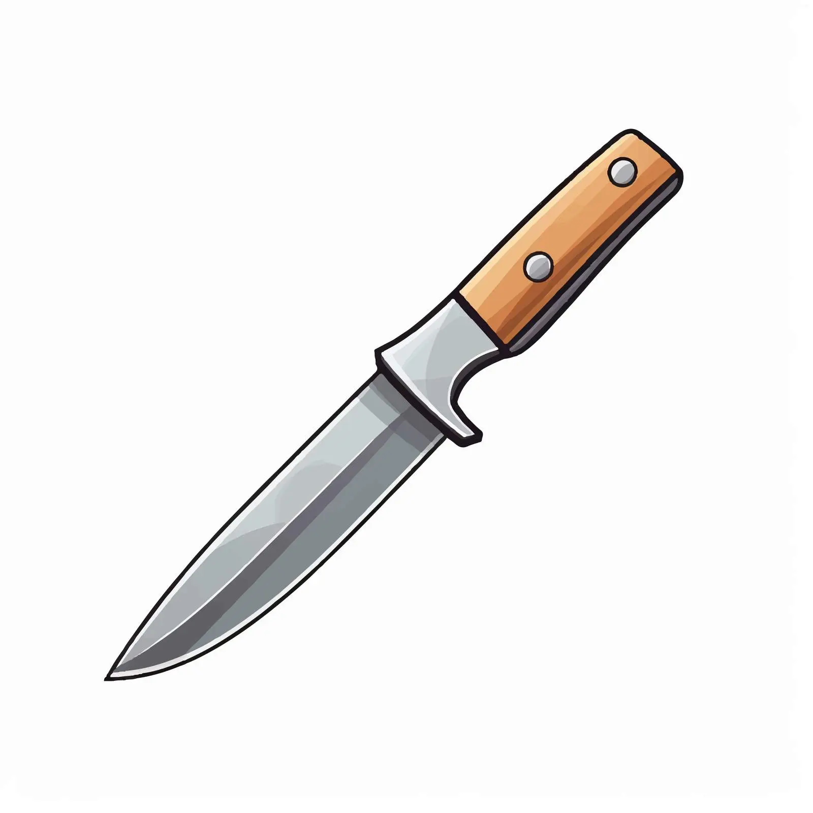 Top View Knife Vector Illustration on White Background — free download from Dotvec