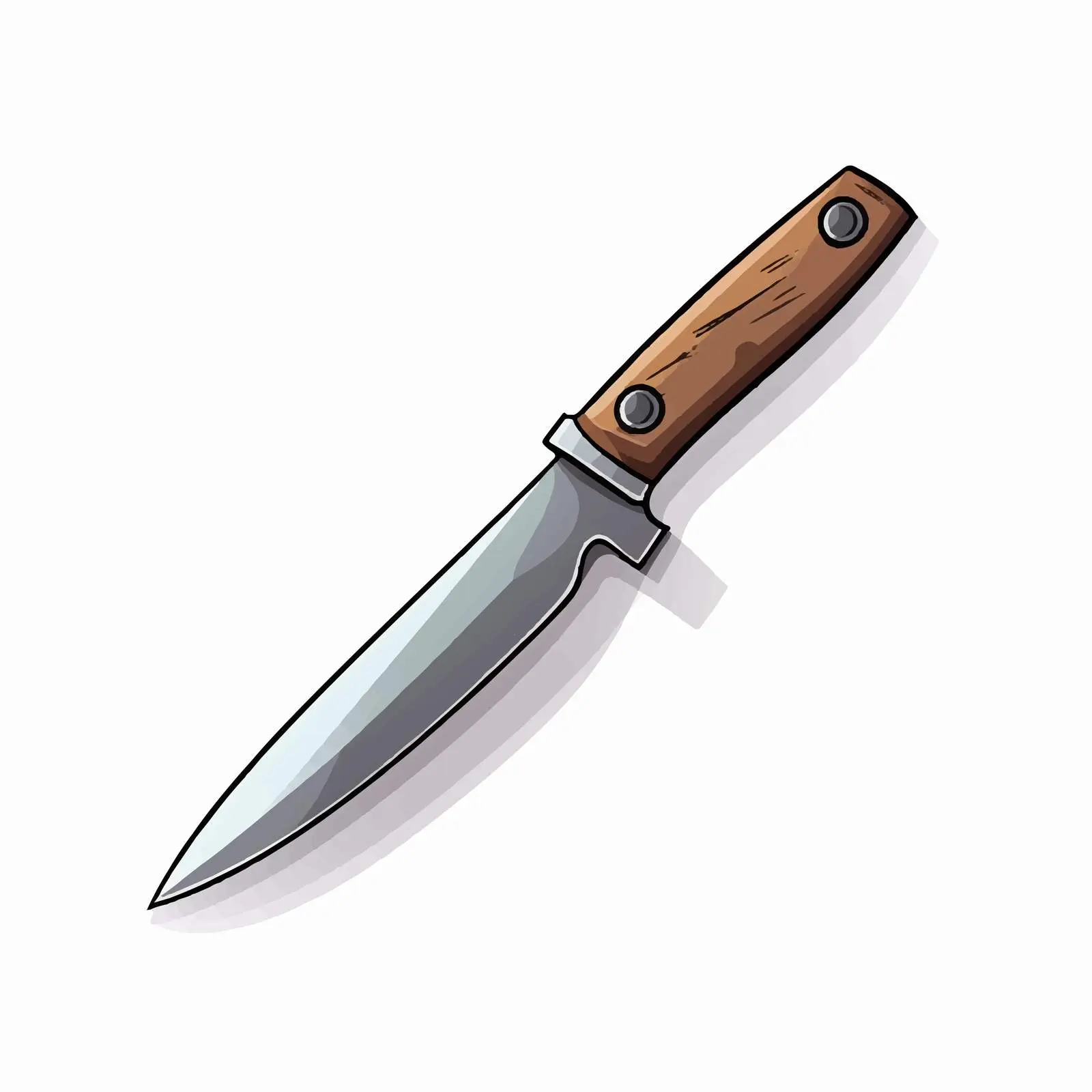 Top View Knife Vector Illustration on White Background — free download from Dotvec