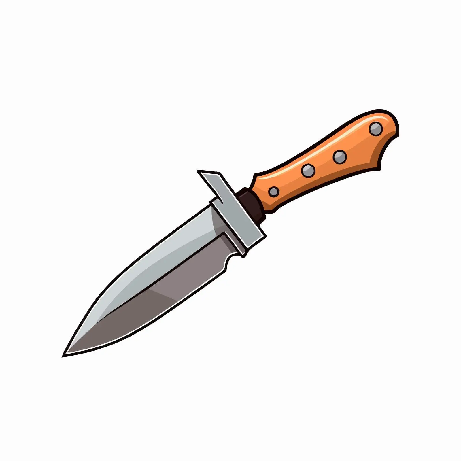 Top View Knife Vector Illustration on White Background — free download from Dotvec