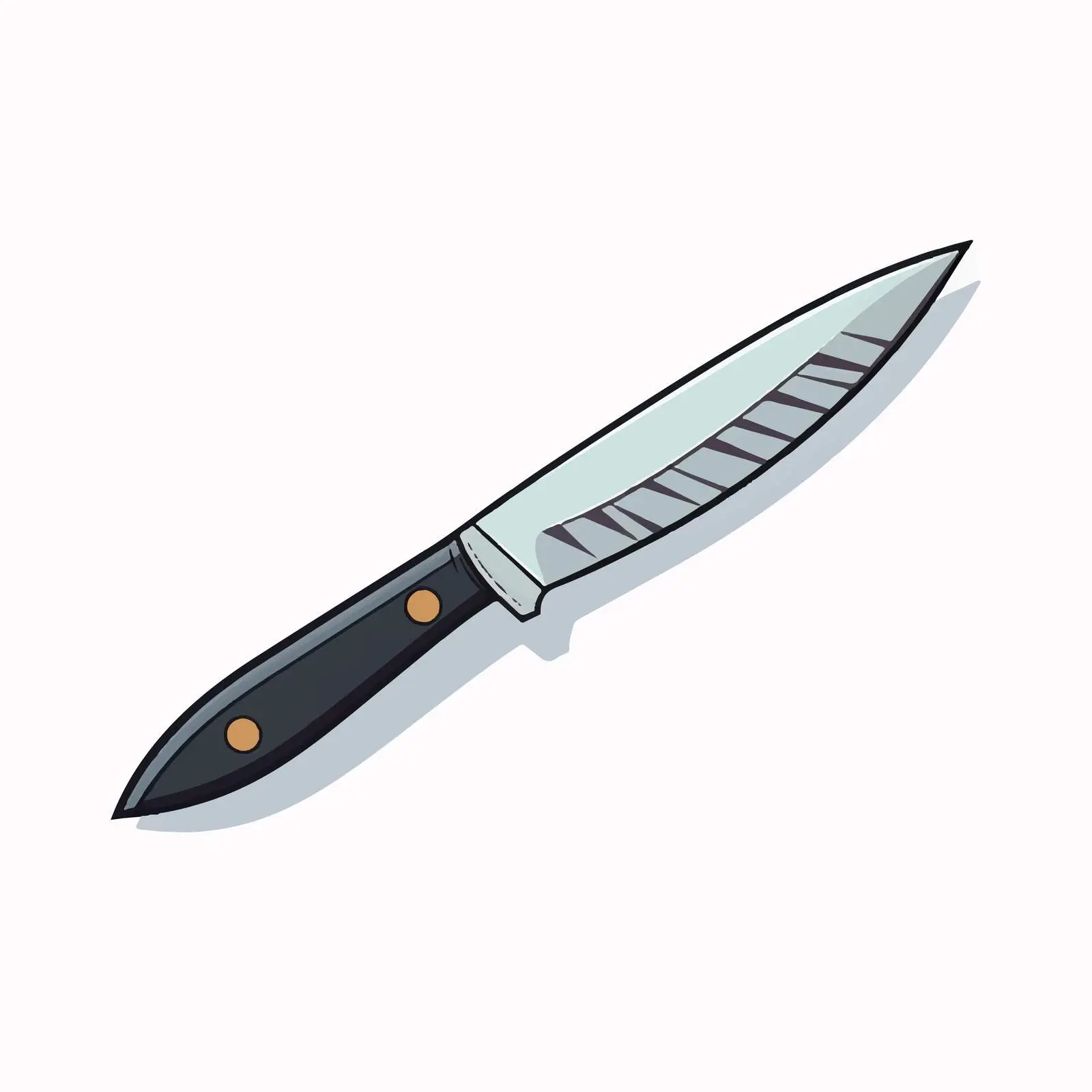 Top View Knife Vector Illustration on White Background — free download from Dotvec