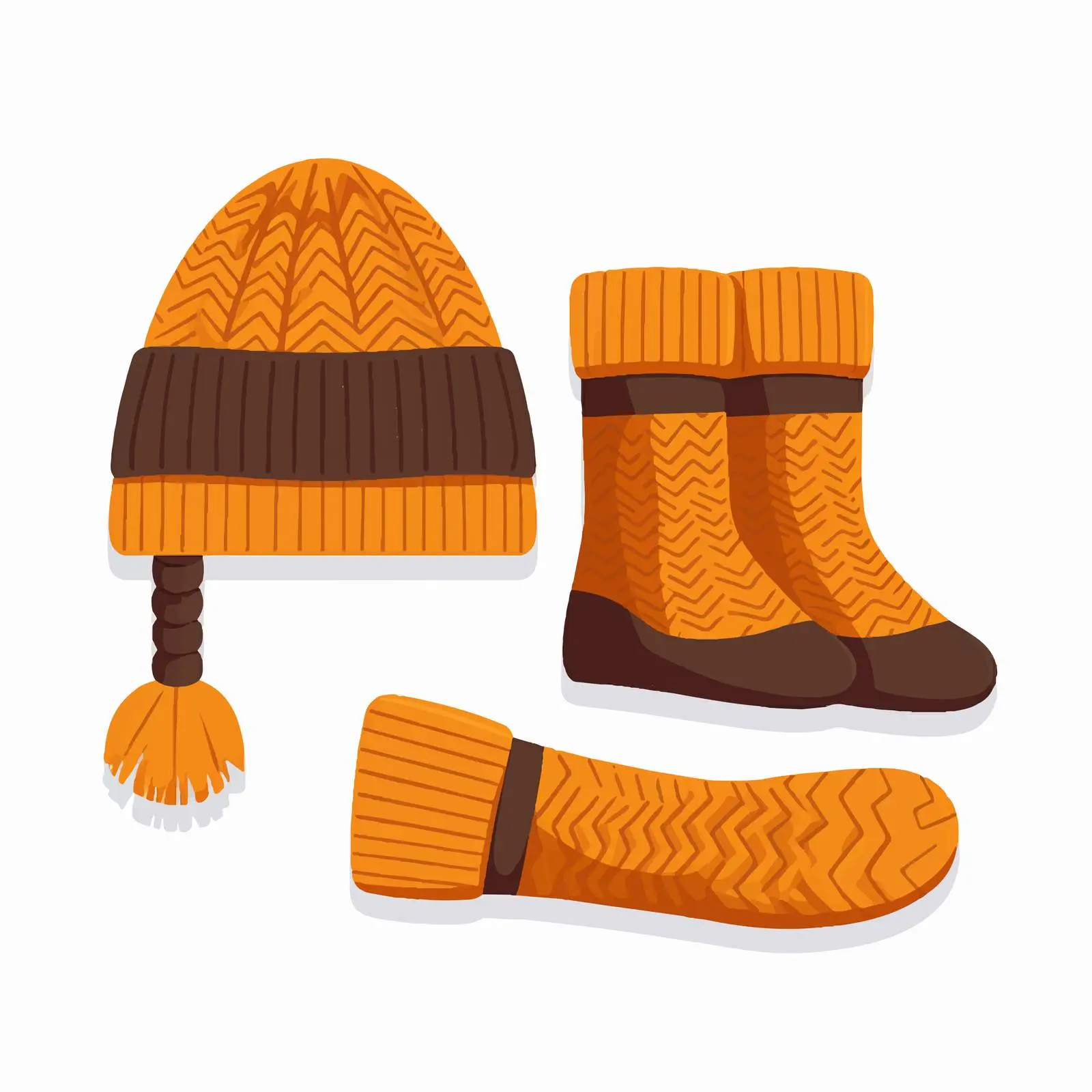 Knitted Hat and Socks Vector Illustration – free knitwear image from Dotvec