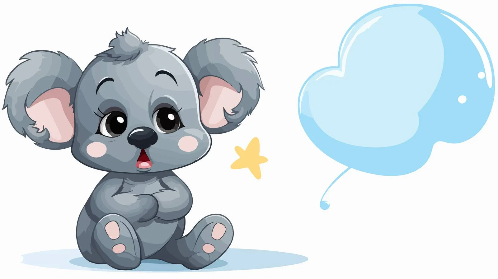 Koala Thought Bubble Cartoon Vector Illustration — free download from Dotvec
