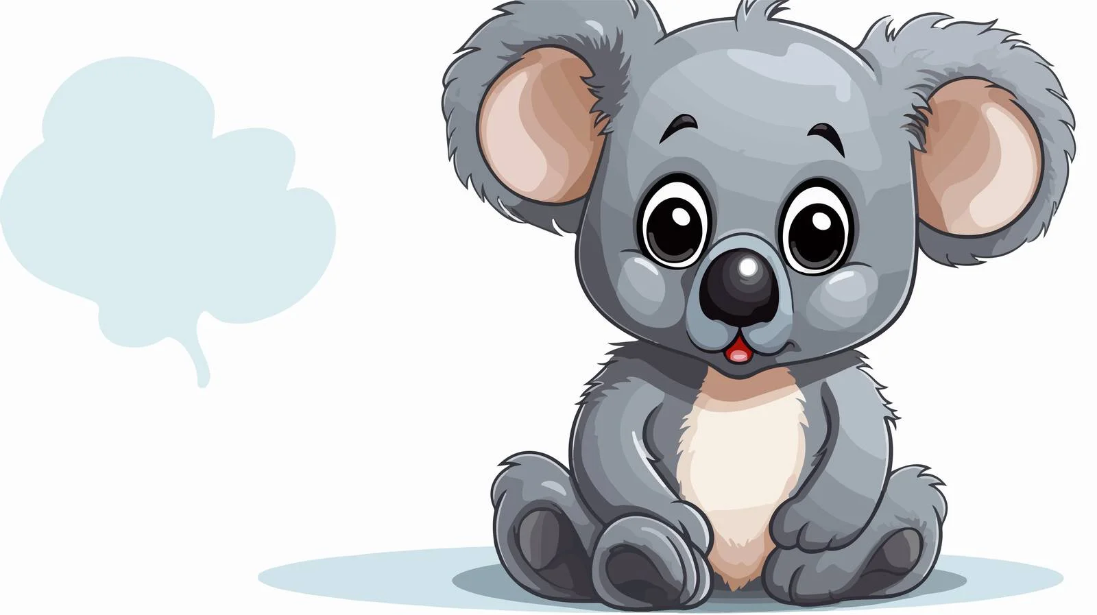 Koala Thinking Cartoon Vector Illustration — free download from Dotvec