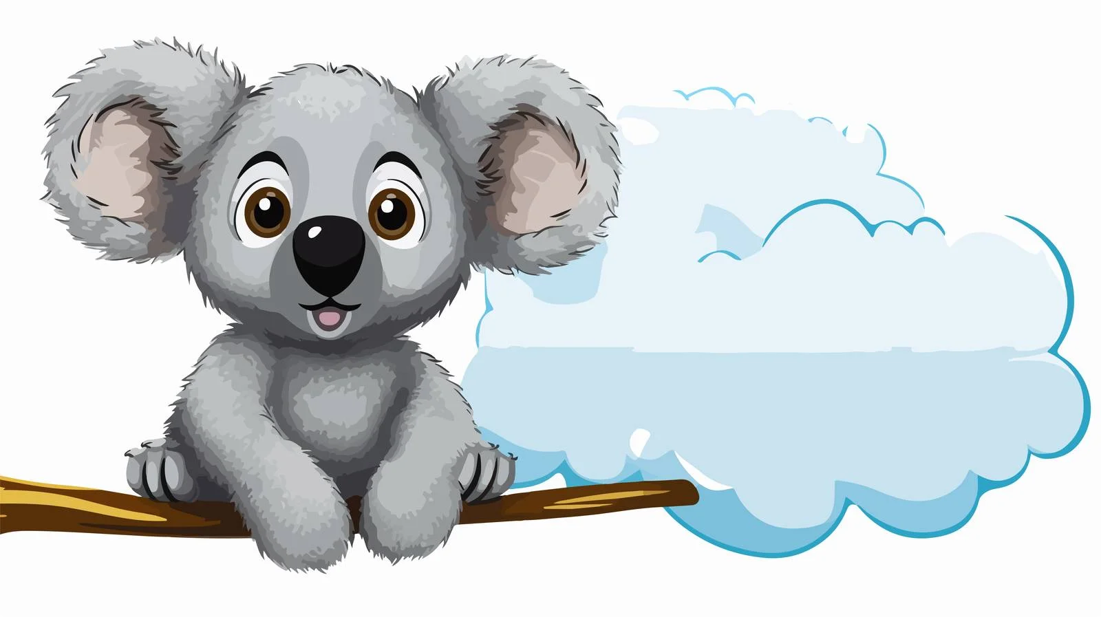 Koala Thought Bubble Vector Illustration — free download from Dotvec