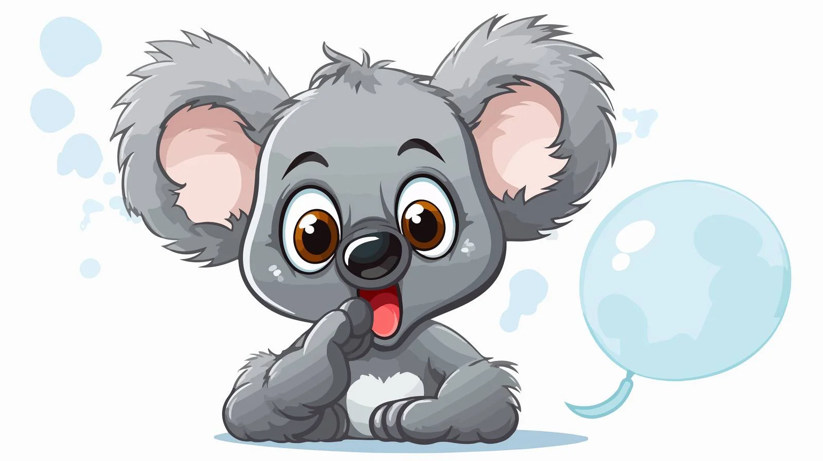 Curious Koala Cartoon Vector with Thought Bubble — free download from Dotvec