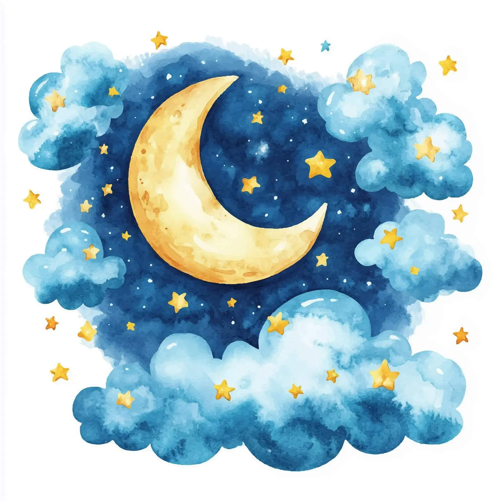 Watercolor Koala Under Moon and Stars — free download from Dotvec