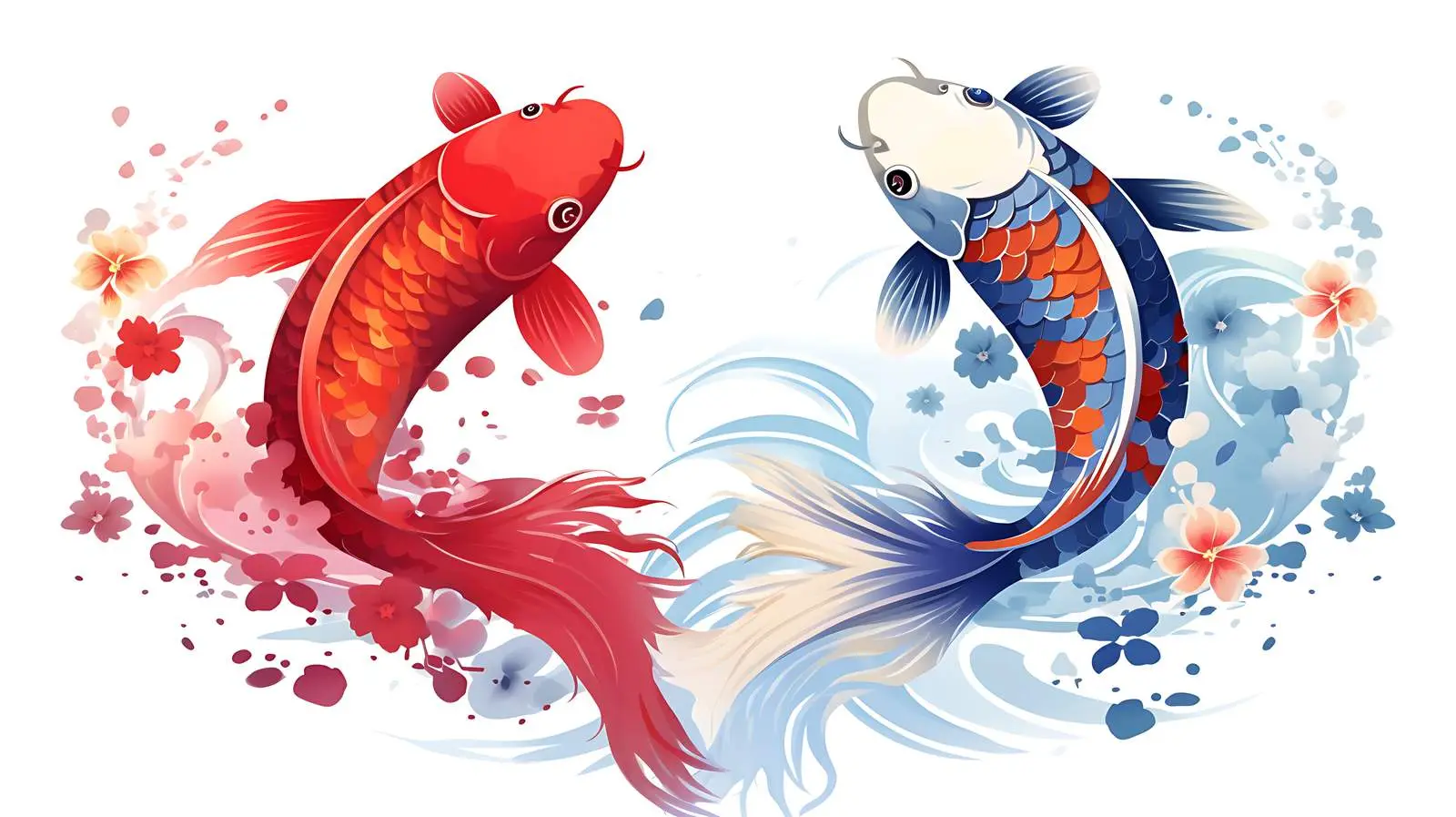 Japanese Koi Fish Banner Design — free download from Dotvec