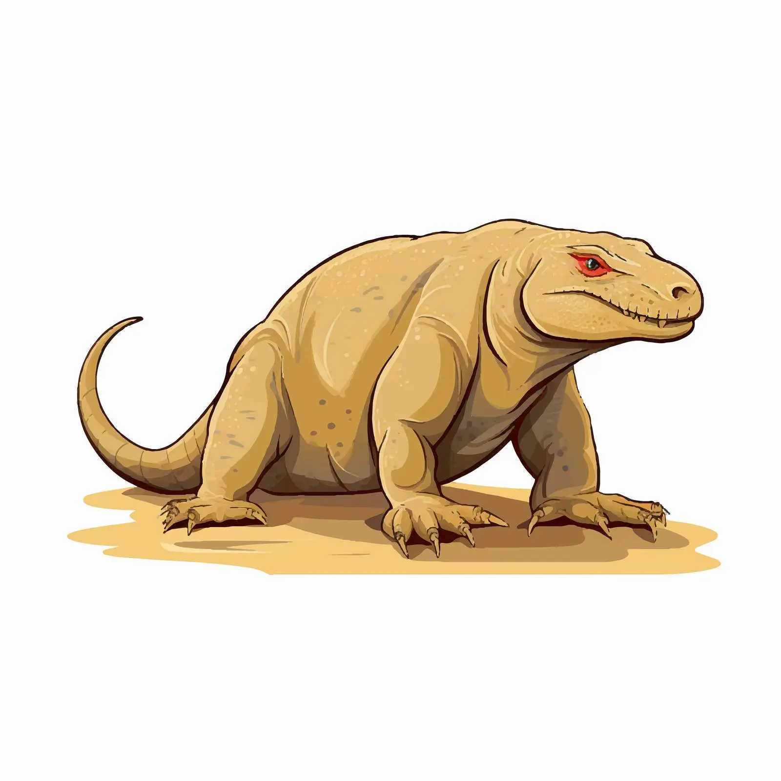 Cartoon Komodo Dragon Vector Illustration — free download from Dotvec