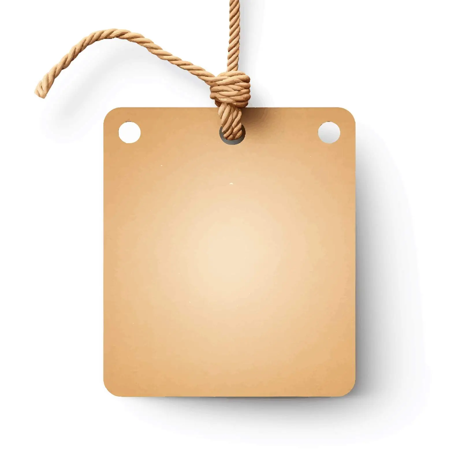 Craft Paper Square Label with Cord — free download from Dotvec