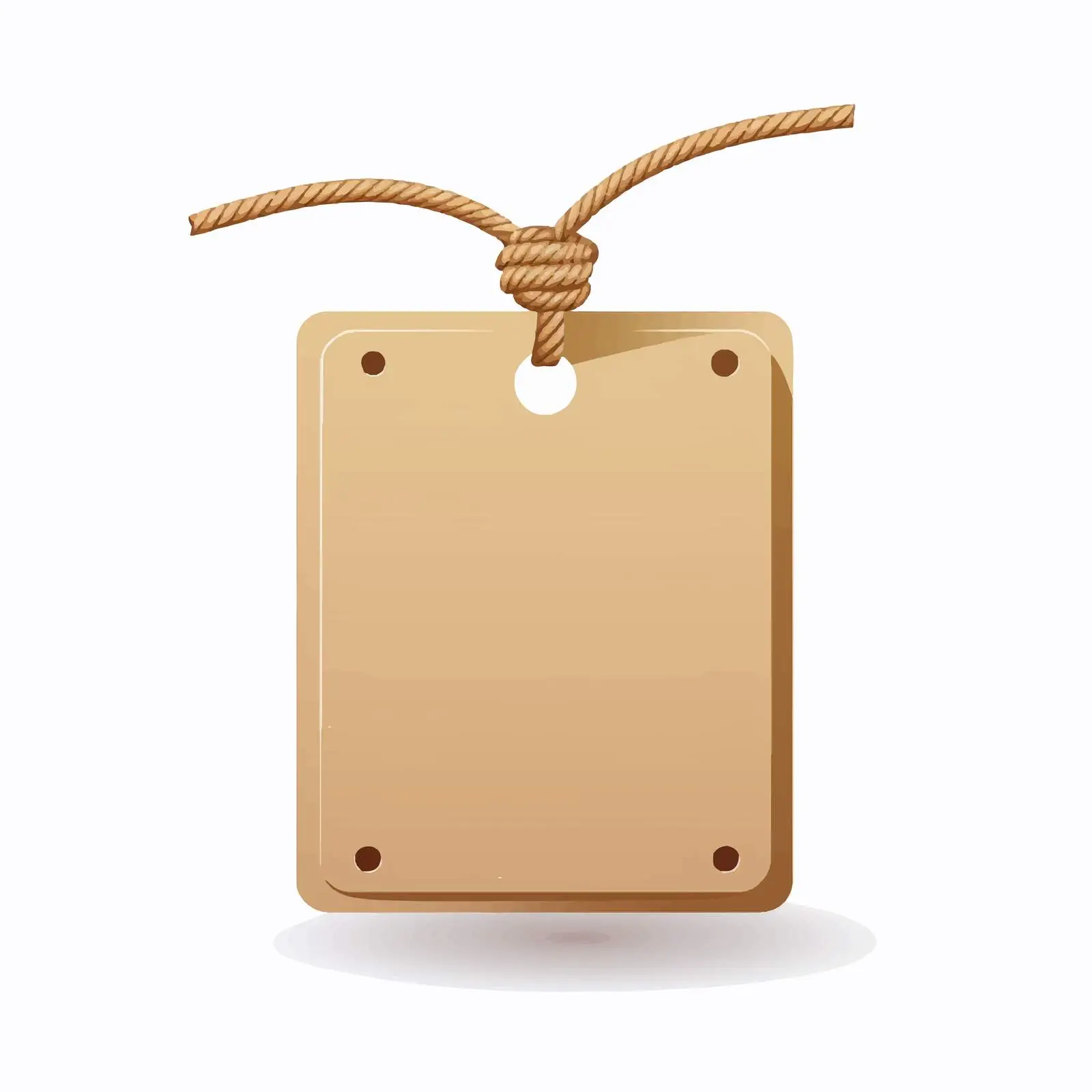 Kraft Cardboard Label Hanging on Cord — free download from Dotvec