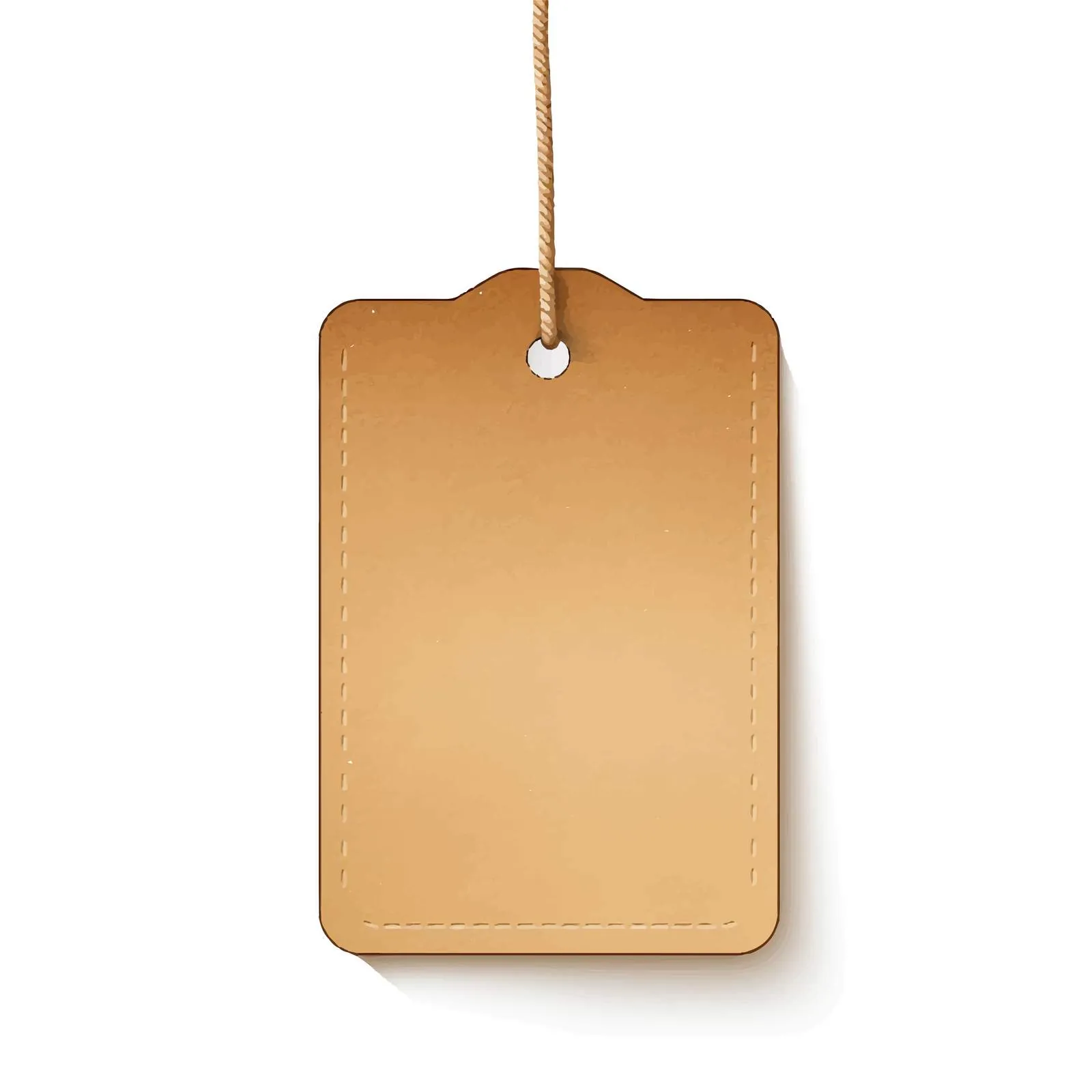 Kraft Cardboard Label on String Thread Design — free download from Dotvec