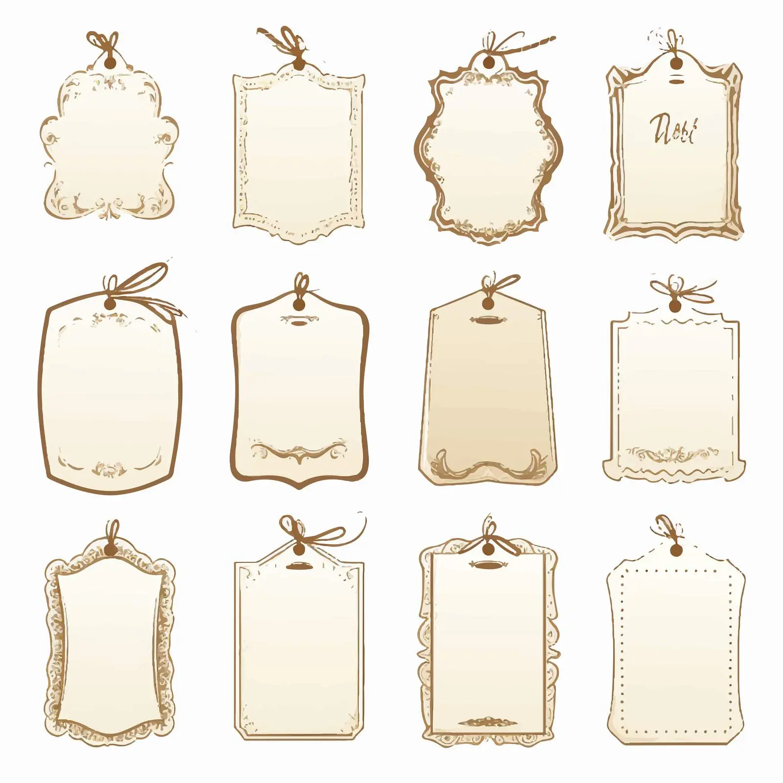 Retro Silhouettes Label Notes Vector Illustration — free download from Dotvec