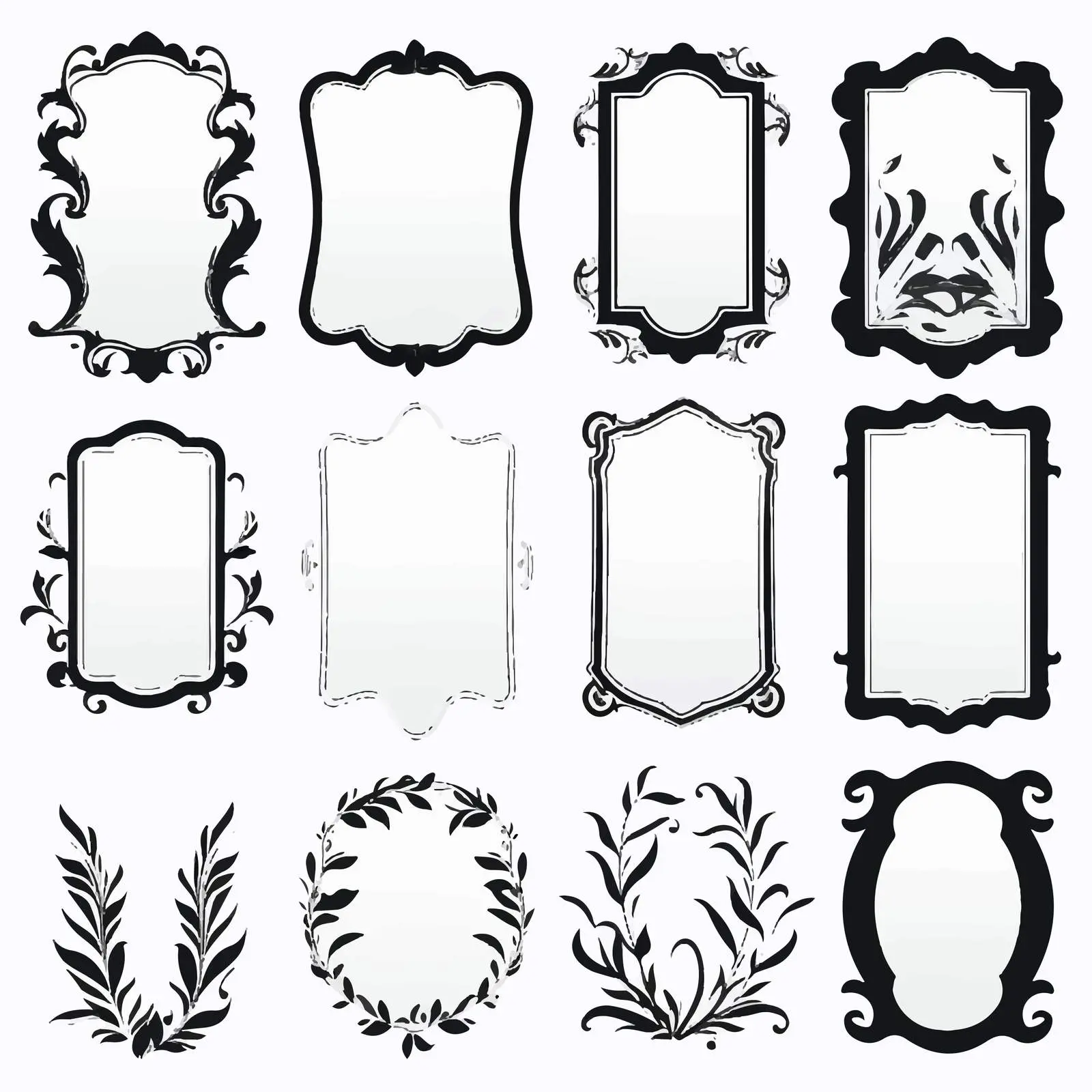 Retro Silhouettes Label Note Vector Design — free download from Dotvec