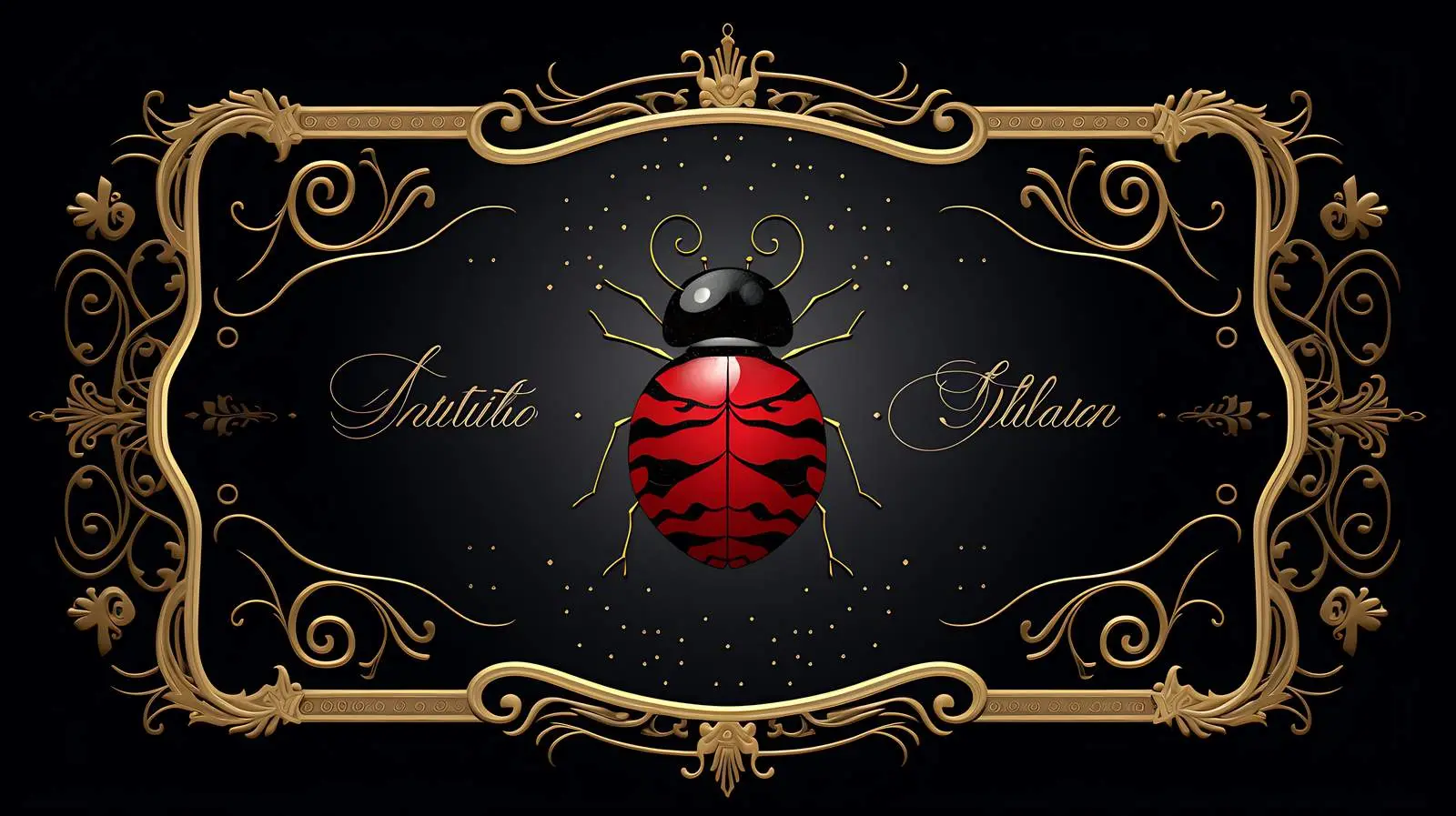 Insect-themed Calligraphy Label Design — free download from Dotvec