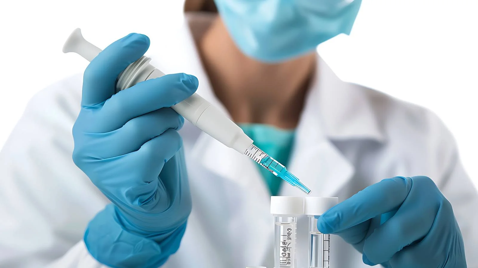 Lab Technician Pipetting Isolated Lab Image — free download from Dotvec
