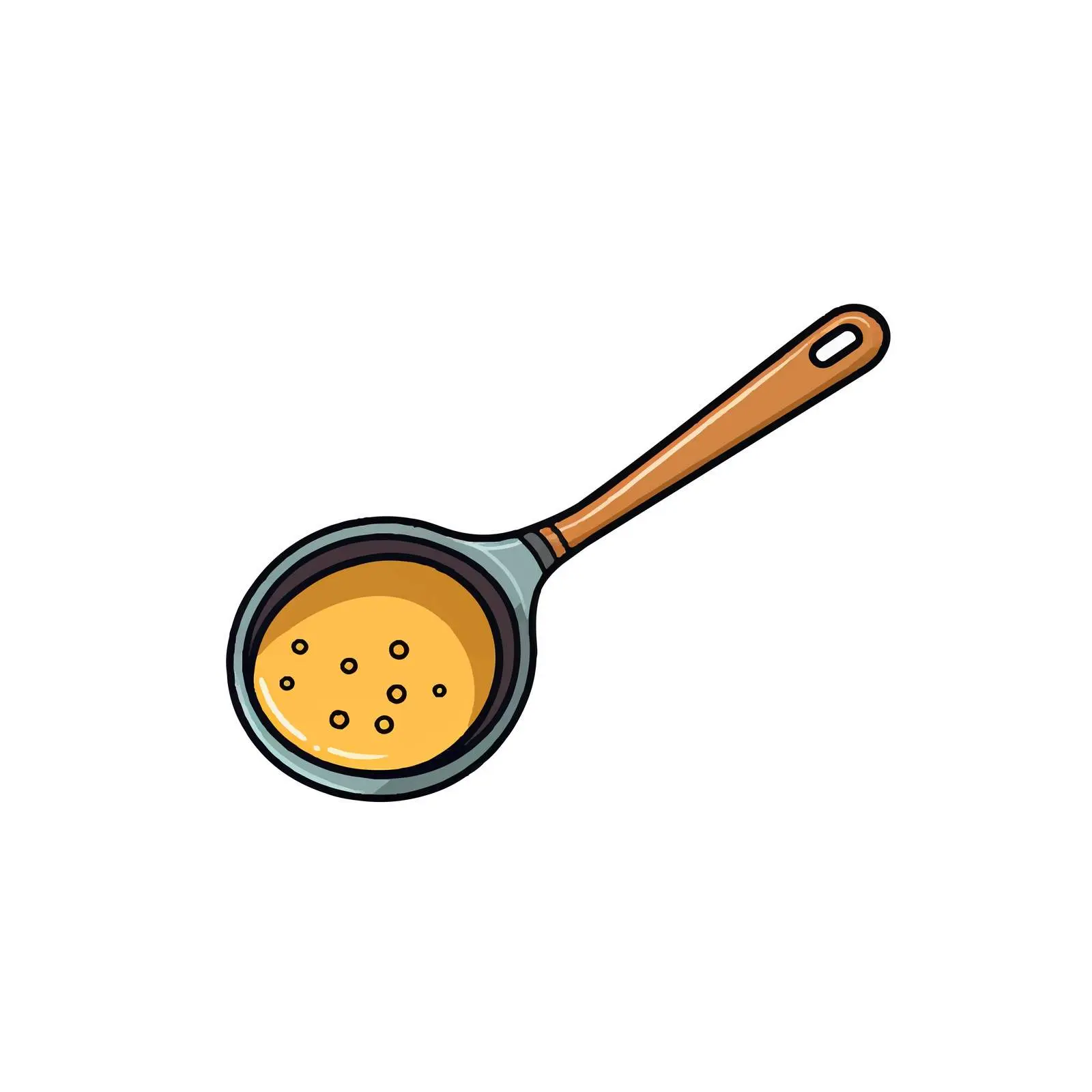 Cartoon Line Art Ladle Vector Illustration — free download from Dotvec