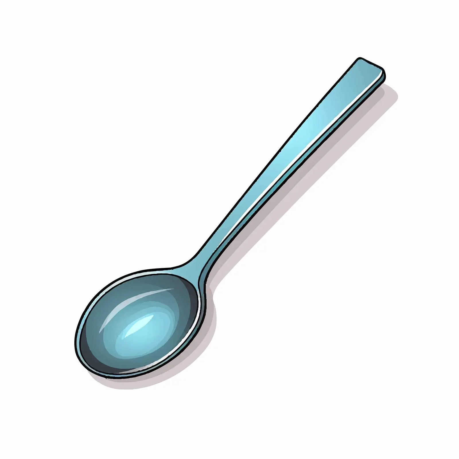 Ladle Line Vector Illustration on White Background — free download from Dotvec
