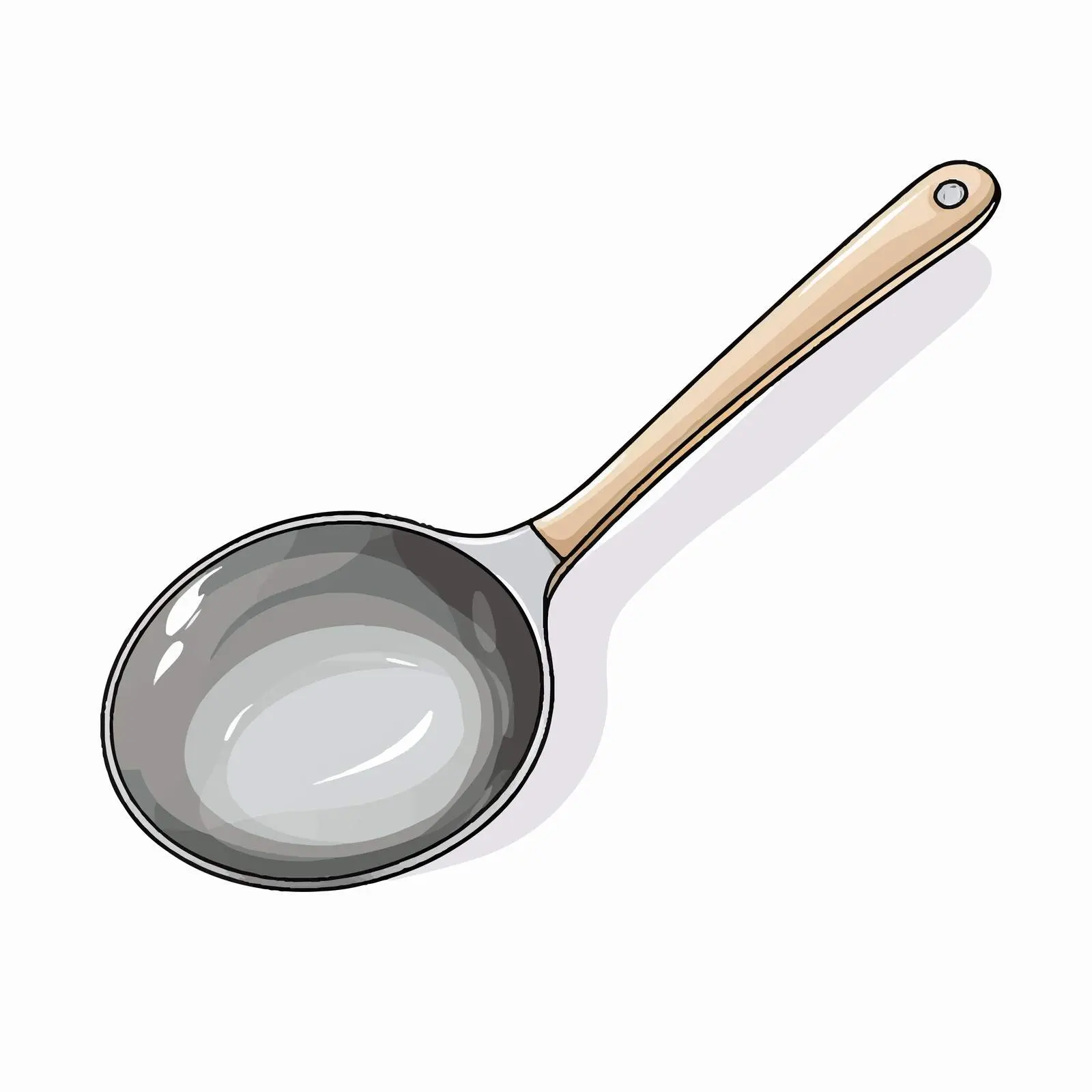 Ladle Line Vector Illustration on White Background — free download from Dotvec