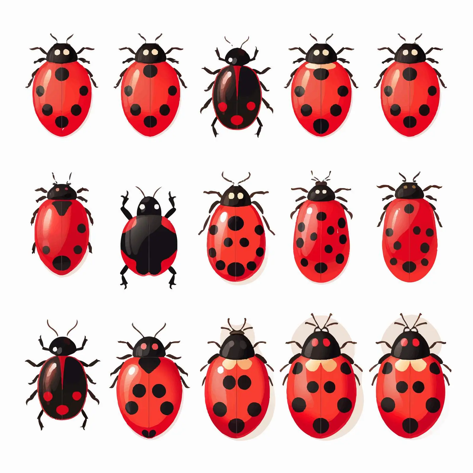 Ladybug Vector Illustration on White Background – free ladybug image from Dotvec
